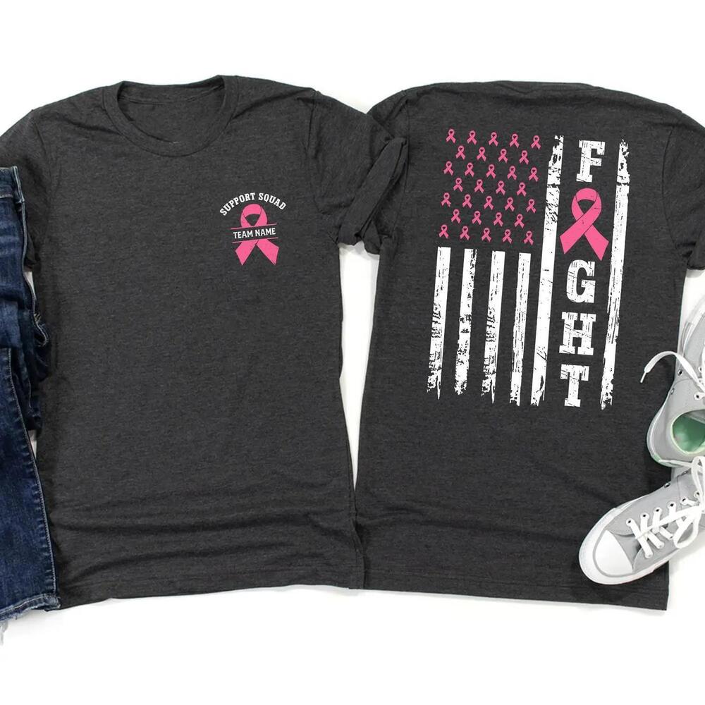 Fight Us Flag Shirt, Ribbon Shirt, Awareness 2 Sided